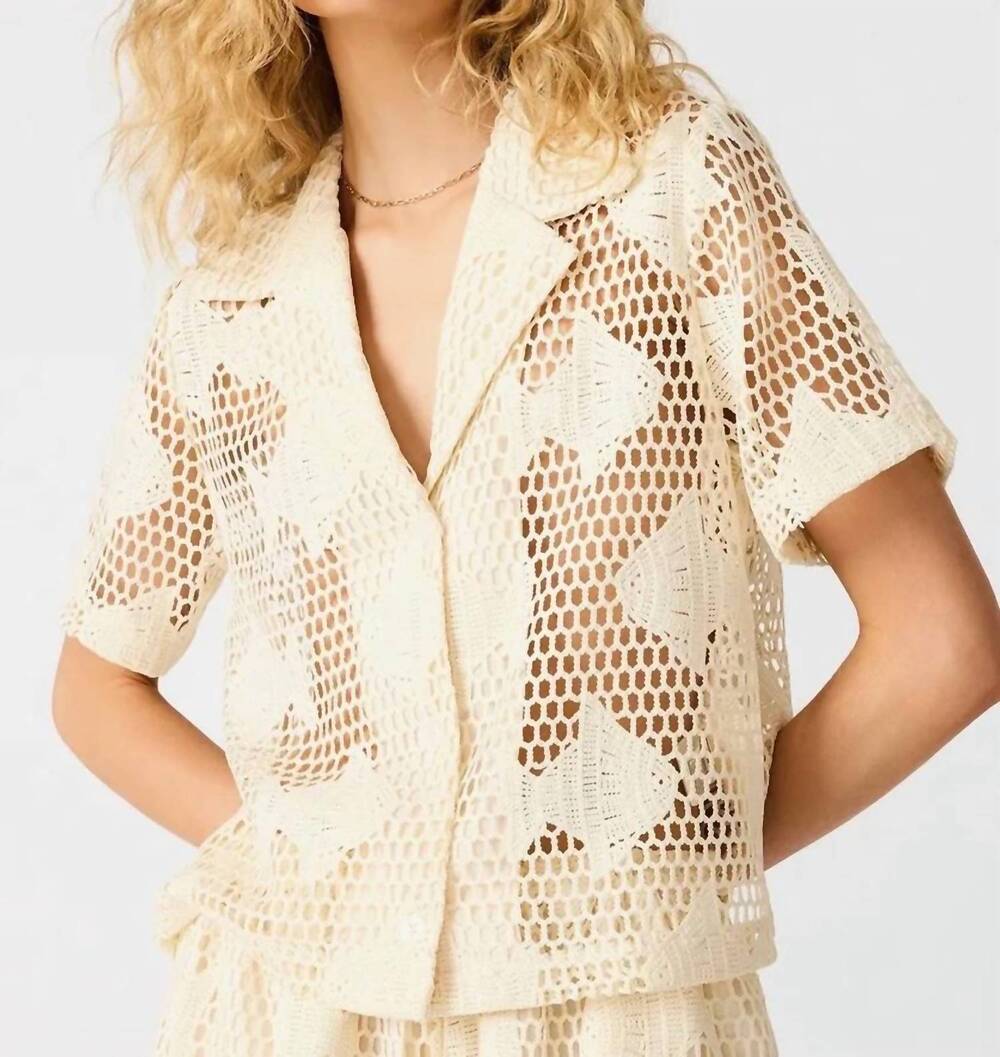 NEW STEVE MADDEN sandra crochet top in ivory